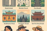 6 Wisata Religius dengan Arsitektur Megah yang Bikin Feed Instagram Auto Estetik